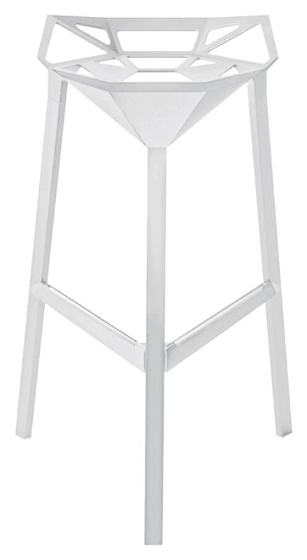 Stool One barstol, sitthöjd 67 cm, vit - 2 st/fp