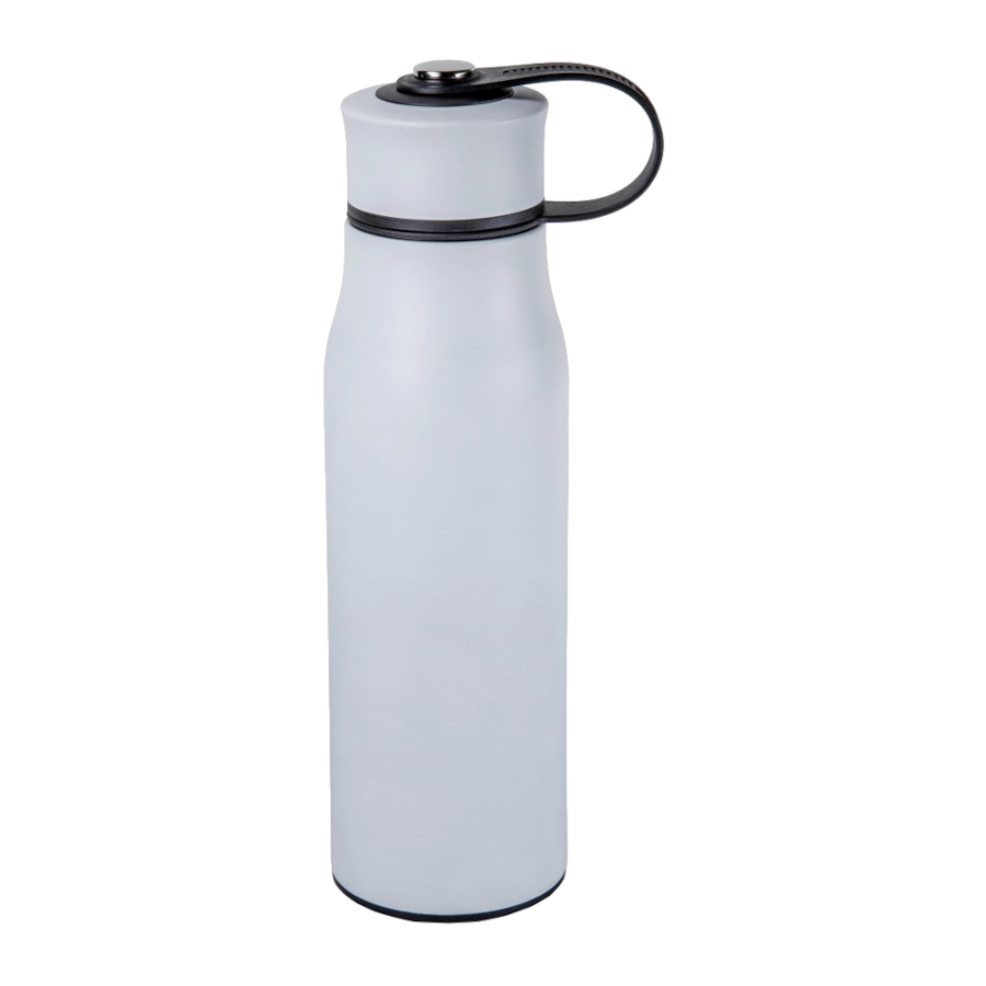 Ståltermos flaska 0,5 liter med skruvkork i vitt.