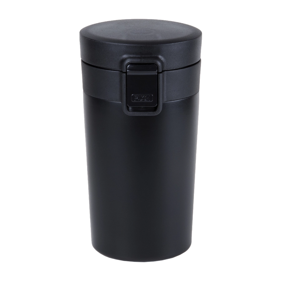 Bilmugg som rymmer 30 cl i svart.