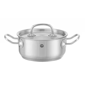 Kitchen Line kittel låg med lock 16 diameter cm av rostfritt från Hendi.