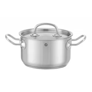 Kitchen Line kittel mellan hög med lock 16 diameter cm i rostfritt från Hendi.