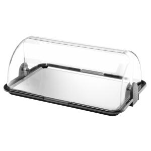 Serveringsfat med rolltop lock, rostfritt, värme/kyla, 46,5x31,5x19,5 cm