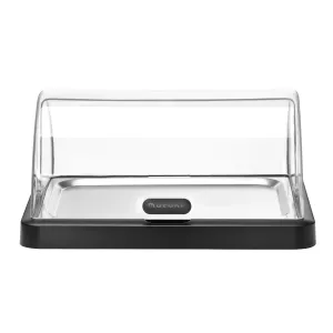Uniq Duo kyldisplay i svart med rolltop lock från Hendi.