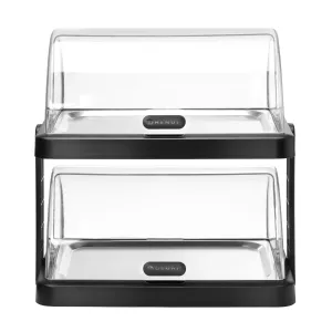 Uniq Duo dubbel kyldisplay i svart med rolltop lock från Hendi.