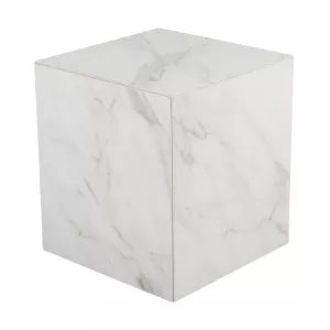 Zten soffbord i vitt marmormönster från Brafab.