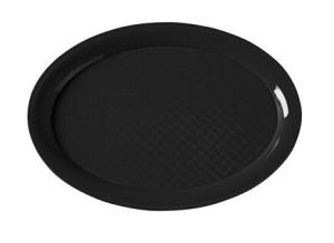 Fastfood bricka, oval, 26,5x19,5 cm, svart