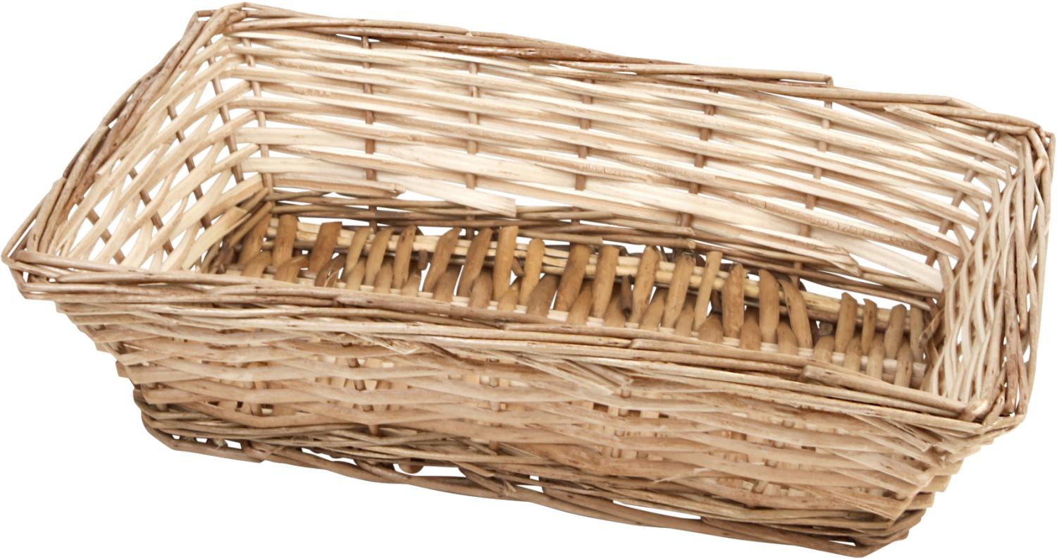 Brödkorg, flätad pil, 30x20 cm