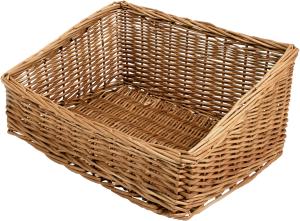 Brödkorg flätad pil 44x35 cm hög rygg