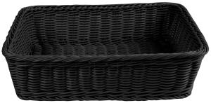 Brödkorg, polypropylen, 38x29 cm, svart