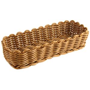 Bestickskorg, polypropylen, 26,5x10 cm, brun