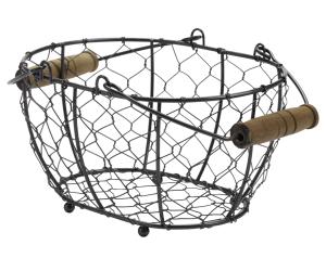 Korg med trähandtag 20x15 cm