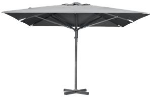 Paris parasoll, 400x400 cm, aluminium, polyester, grå