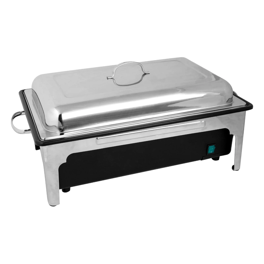 Chafing dish GN 1/1 med lock från Exxent som har inbyggt värmeelement.