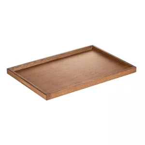 Bricka 35x24 cm med sarg och nonslip i ljus träimitation från Was Germany.