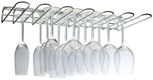 Glashängare 6 spår krom vägg/tak