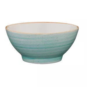 Aura Aqua Rita skål 14 diameter cm från Bonna som har en blå handmålad dekor.