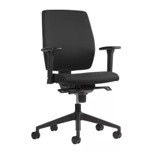 Lyon kontorsstol och skrivbordsstol från Elj med svart tyg.