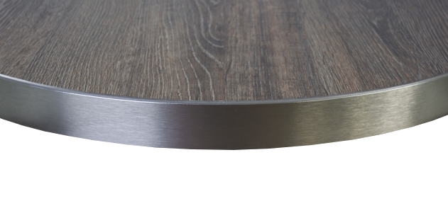 AL267 bordsskiva, laminat, rak silver aluminiumkant, tjocklek 2,67 cm