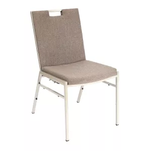 Århus stol från Lotus Furniture med silvergrålack och gråmelerat tyg