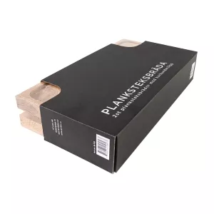 Paket med 2 planksteksbräda 32x17 cm och 2 korkunderlägg från AT-Line.