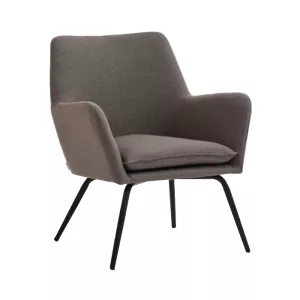 Bankeryd fåtölj från Lotus Furniture med svarta ben och kaffe tyg.