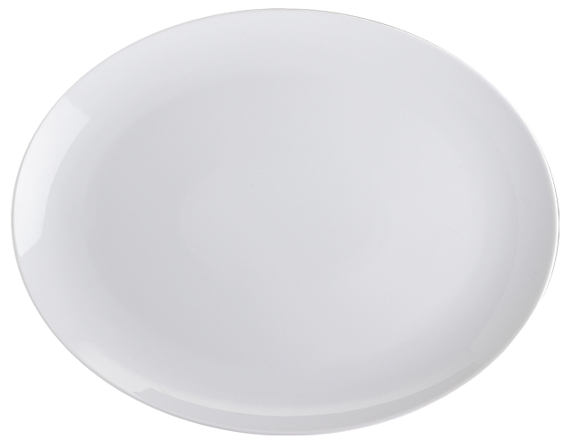 Basic, oval flat tallrik - 6 st/fp