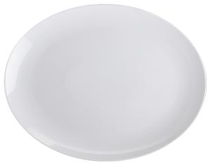 Basic, oval flat tallrik, 28x22 cm - 6 st/fp