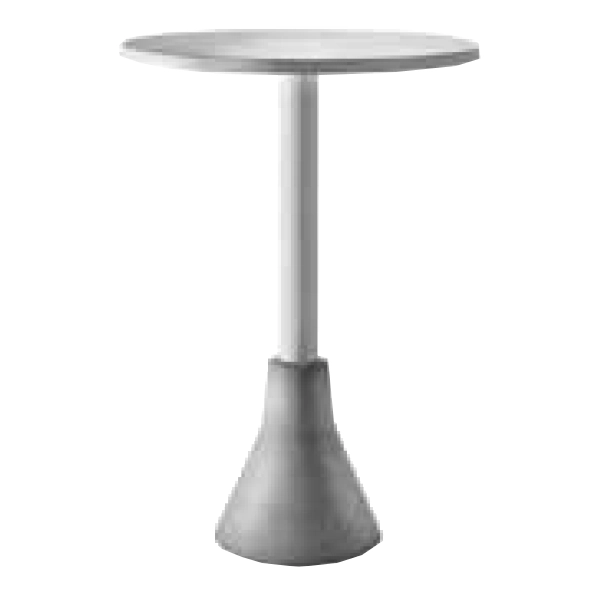 Big Foot ståbordsstativ med cementfot och stålpelare från Sedex.