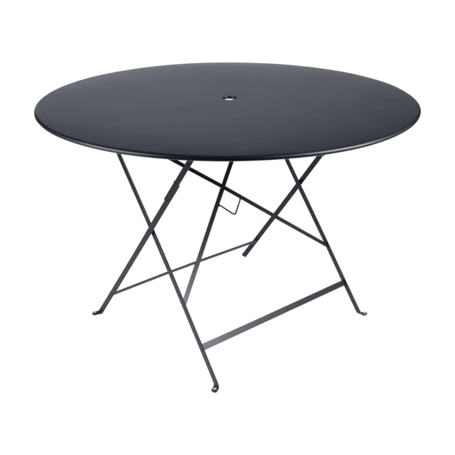Bistro bord, fällbart, 117 diameter cm, höjd 74 cm, parasollhål