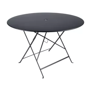 Bistro bord, fällbart, 117 diameter cm, höjd 74 cm, parasollhål