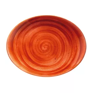 Aura Terracotta moove oval tallrik 36x28 cm från Bonna.