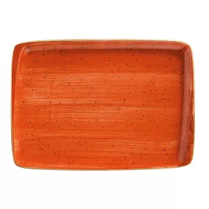 Aura Terracotta moove rektangulär tallrik 34x16 cm från Bonna.