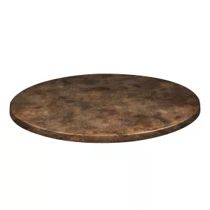 Bordsskiva rustbrown 60 diameter cm med rostigt mönster från Werzalit.