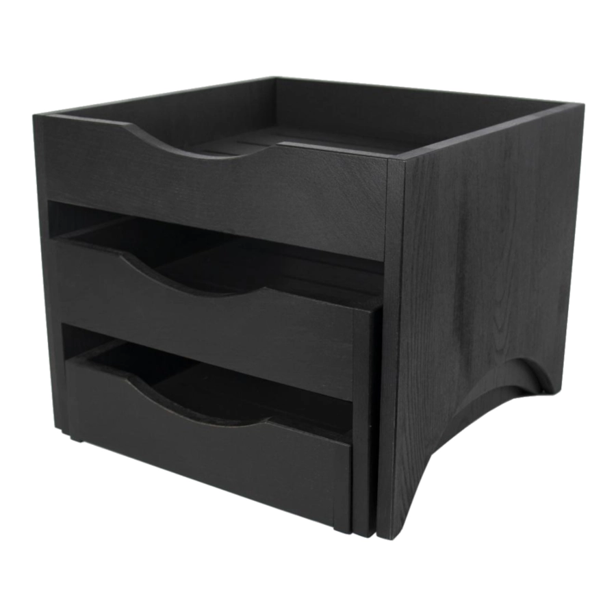 Display set som har 3 lådor i svart från Select Concept.