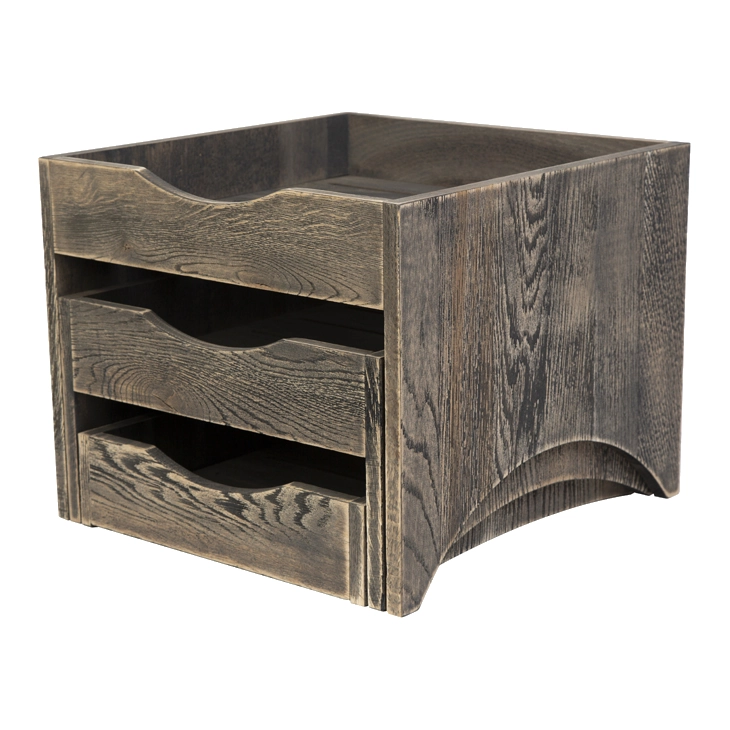 Display set som har 3 lådor i driftwood från Select Concept.