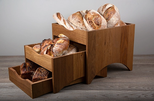 Display set som har 3 lådor i linoljat från Select Concept.