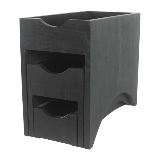 Liten display set som har 3 lådor i svart från Select Concept.