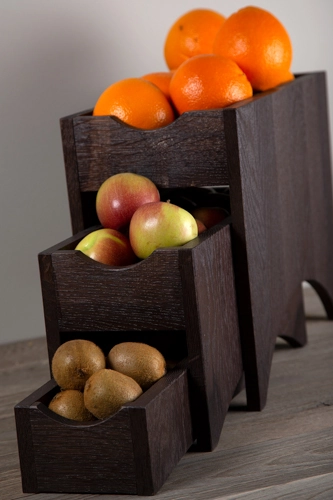 Liten display set som har 3 lådor i havana black från Select Concept.