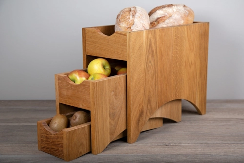 Liten display set som har 3 lådor i linoljat från Select Concept.