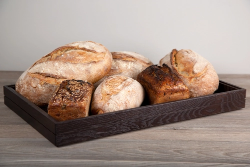 Stapelbar trälåda från Select Concept i GN 1/1 storlek och 53x32,5x5,7 cm i havana black.