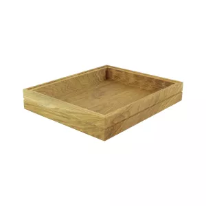 Stapelbar trälåda från Select Concept i GN 1/2 storlek med höjd 5,7 cm och linoljad.