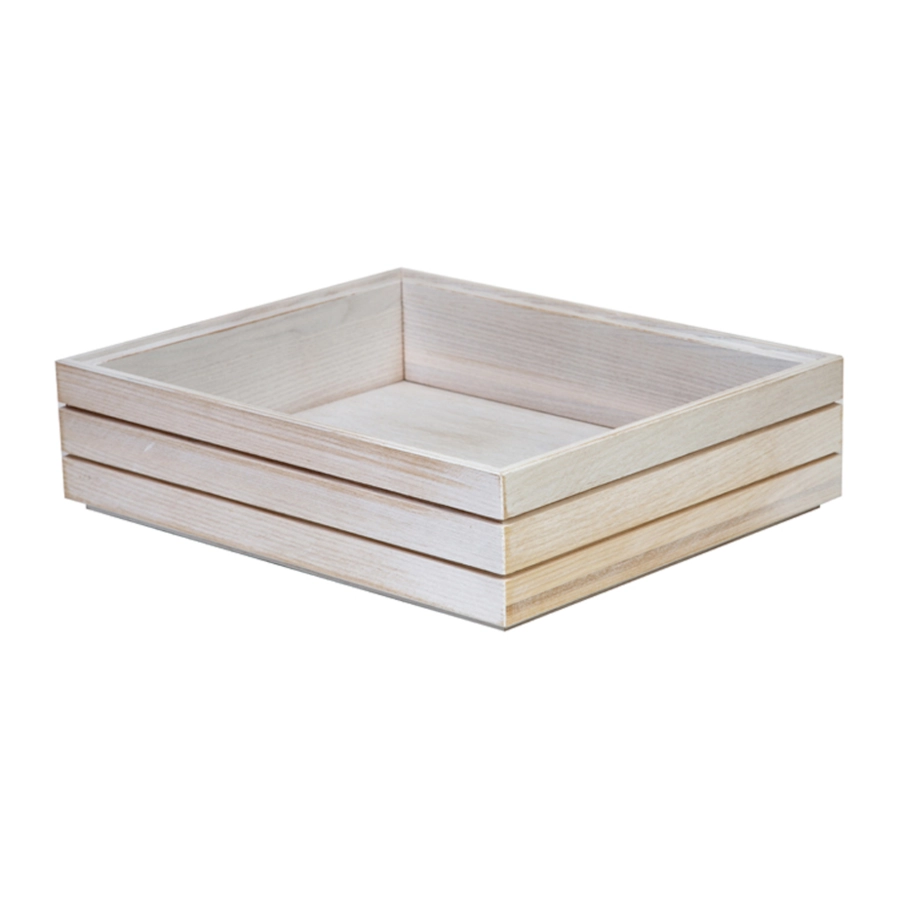 Stapelbar trälåda, GN 1/2, höjd 8,5 cm - flera färgval