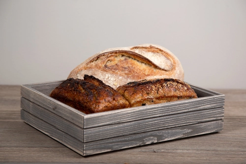 Stapelbar trälåda från Select Concept i GN 1/2 storlek med höjd 8,5 cm i driftwood.