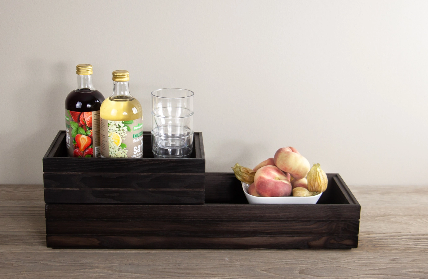 Stapelbar trälåda från Select Concept i GN 2/4 storlek.