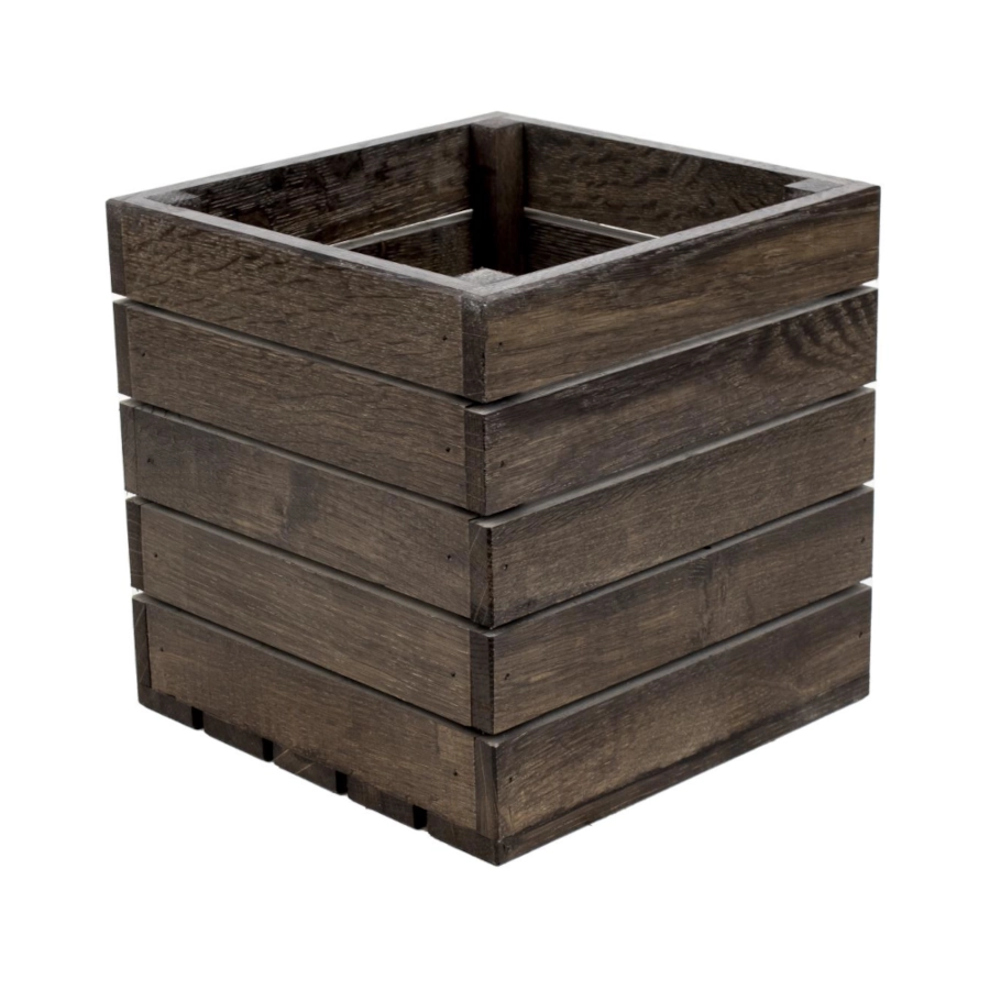 Trälåda från Select Concept av ek och 20x20x20 cm i Havana black.