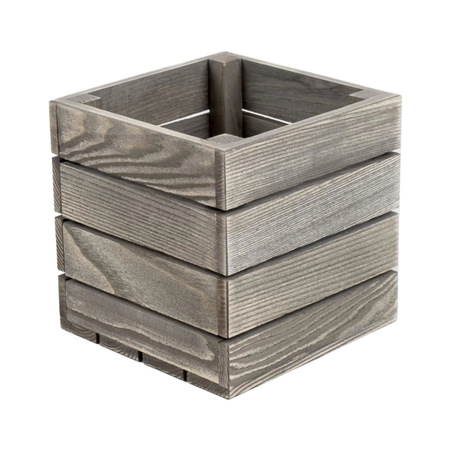 Trälåda från Select Concept av ek och 15x15x15 cm i Driftwood.