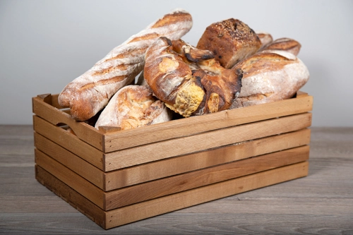 Stor trälåda från Select Concept av ek och linoljad.