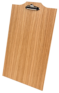 Menybräda med klämma A4 - flera färgval