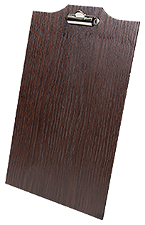 Menybräda med klämma, ek, A4, 22,3x35,2 cm, Havanna svart