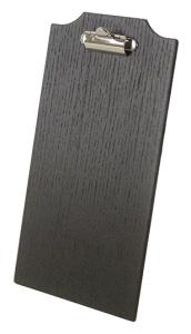 Menybräda med klämma, ek, A5, 15,9x27,9 cm, svart